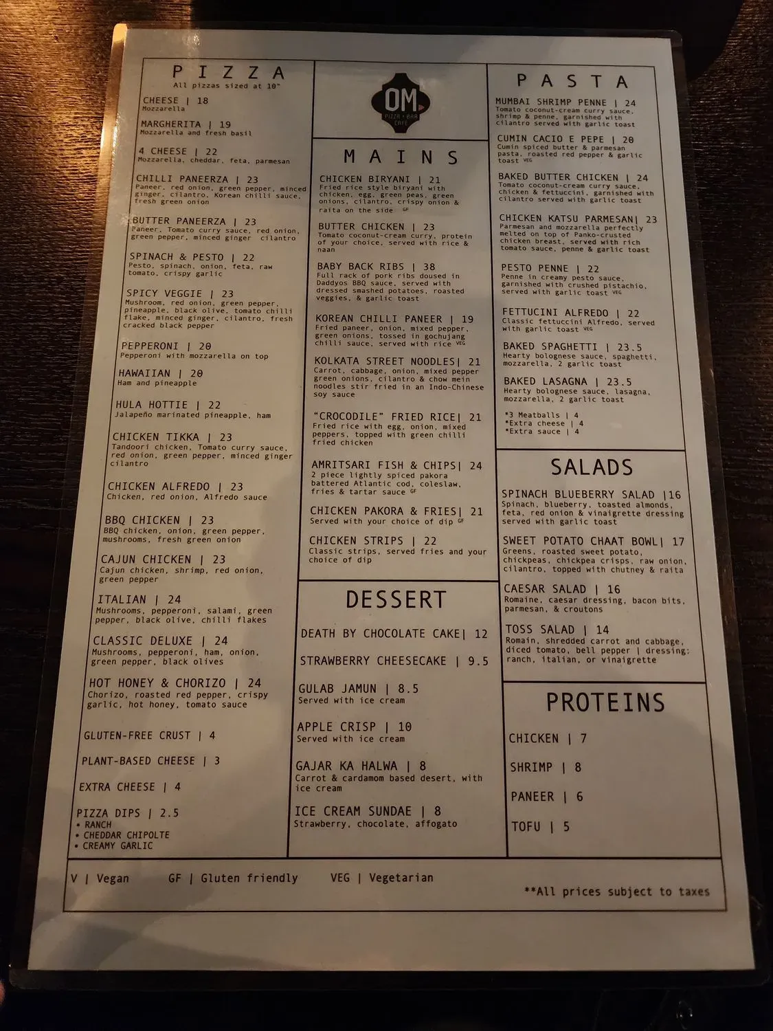 Menu 1