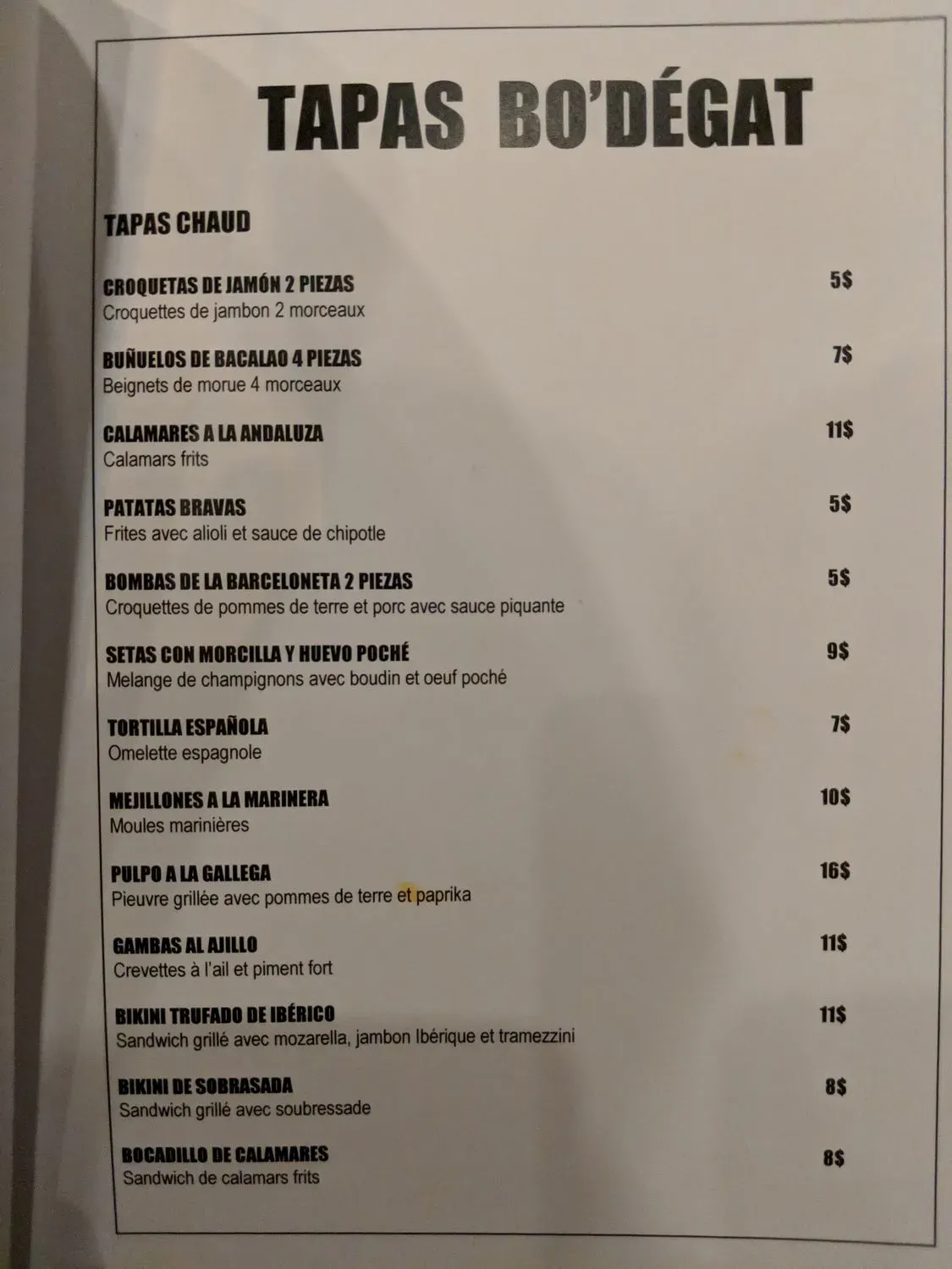 Menu 5