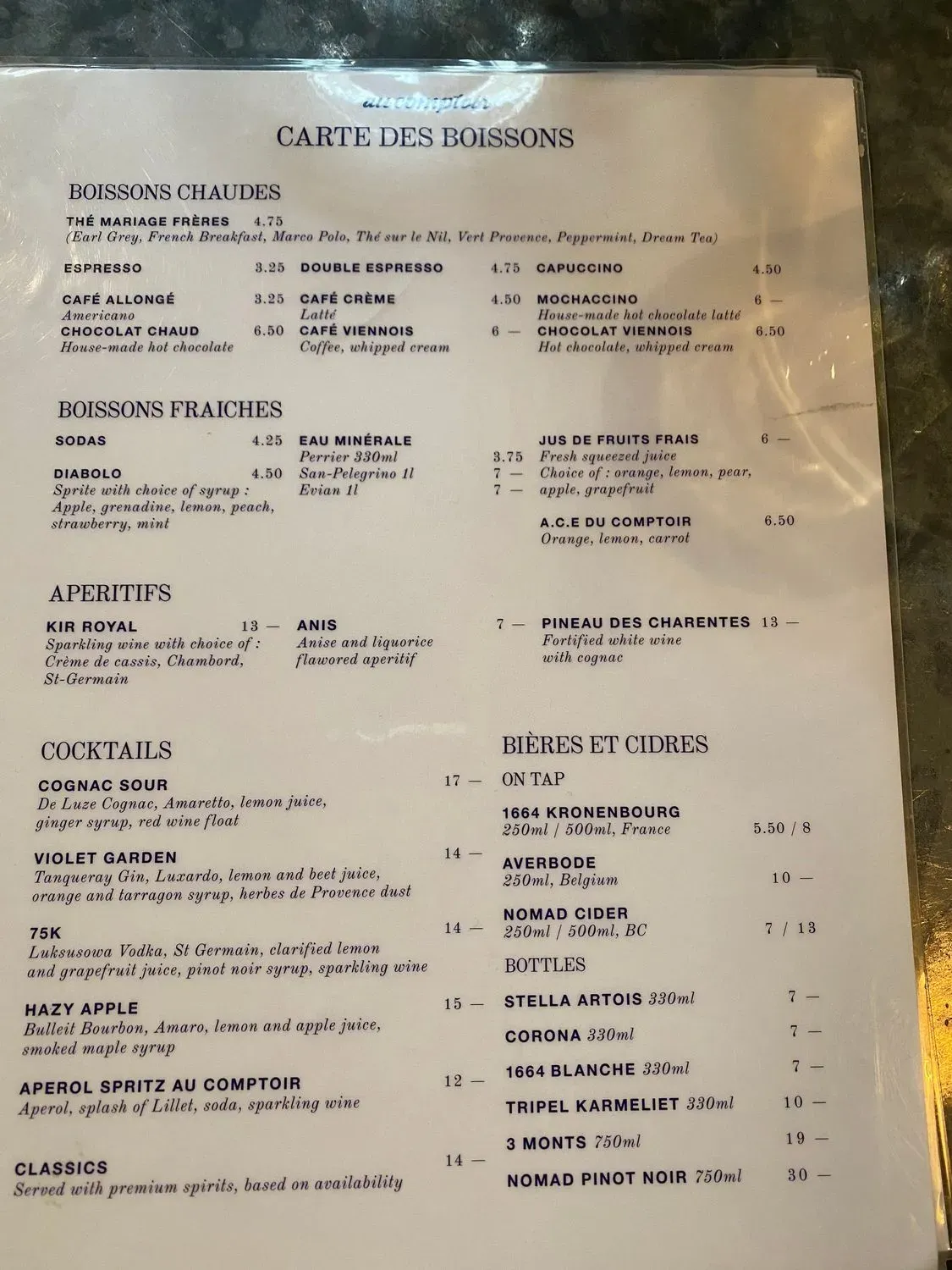 Menu 2