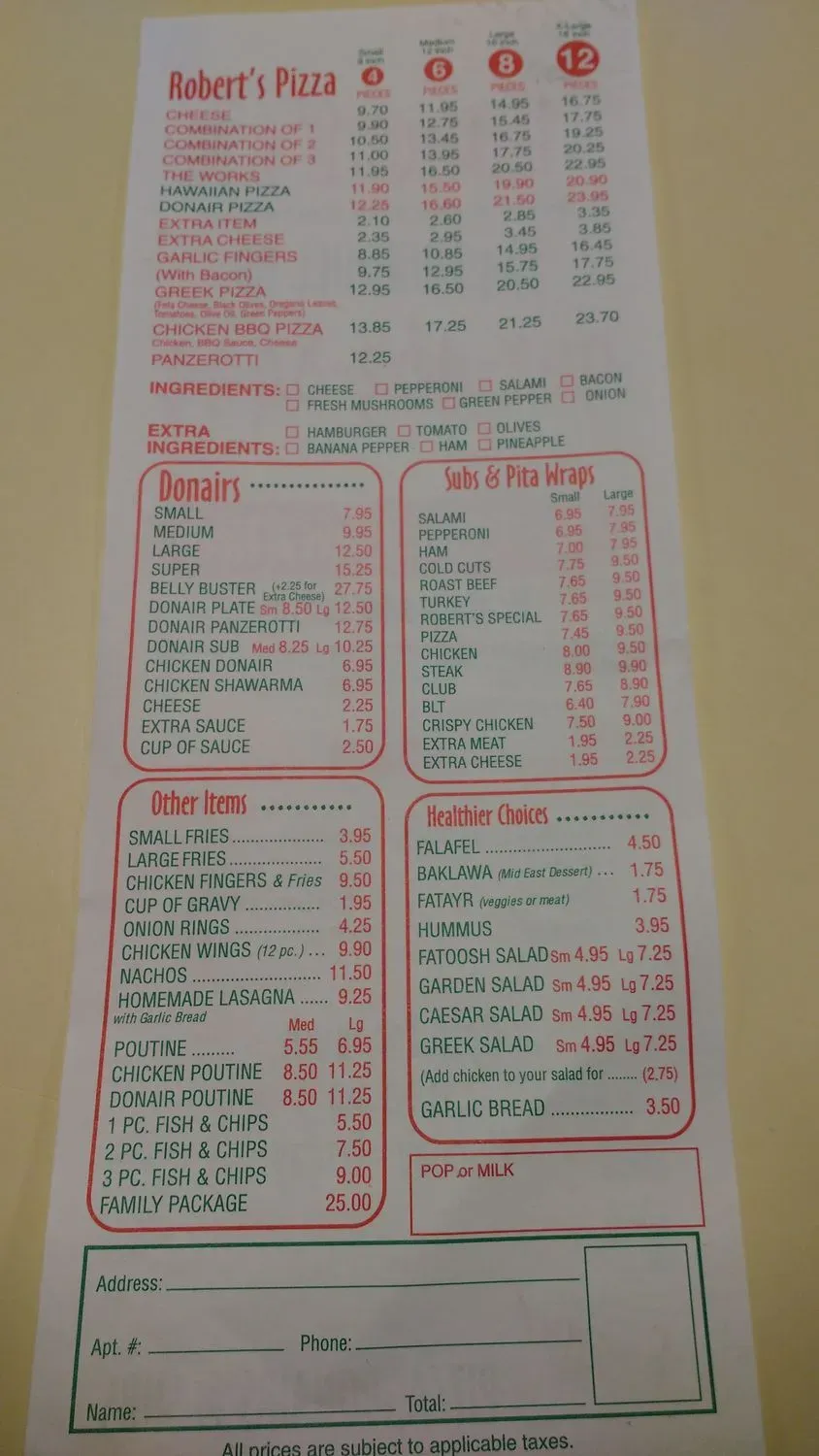 Menu 2