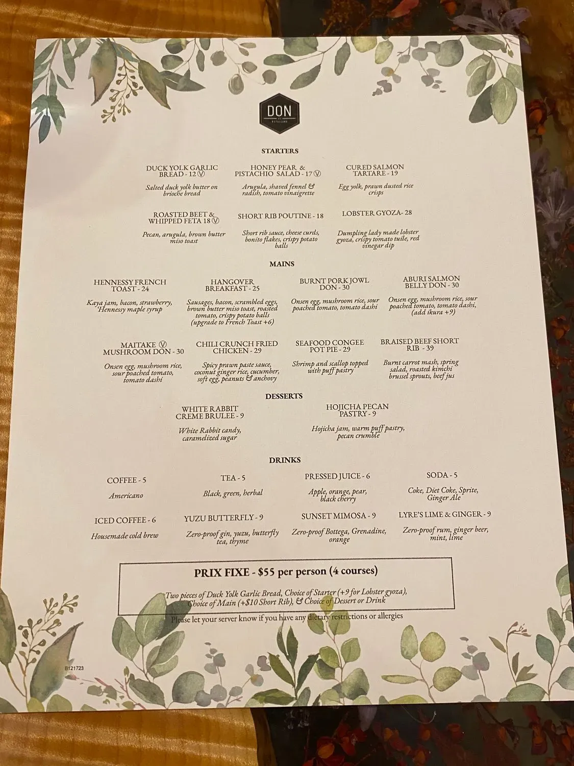 Menu 1