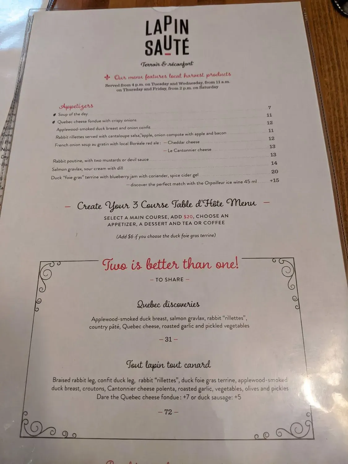 Menu 6