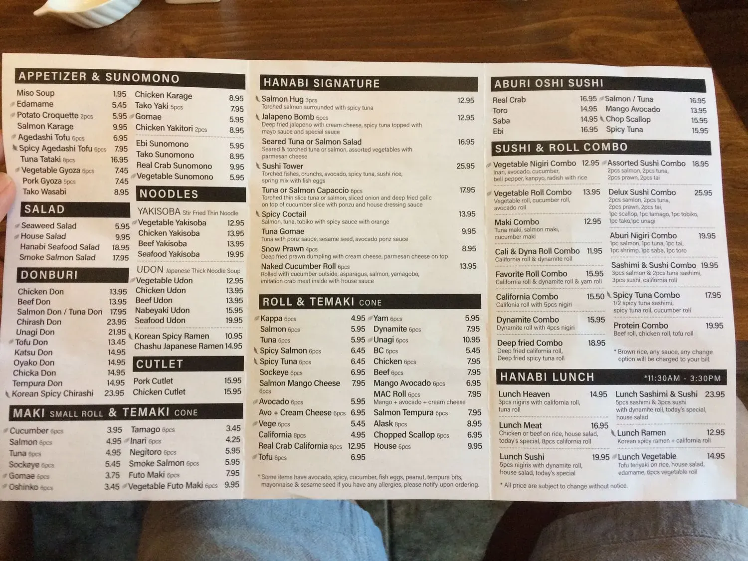 Menu 1