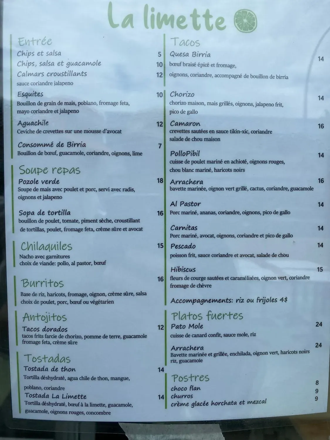 Menu 1