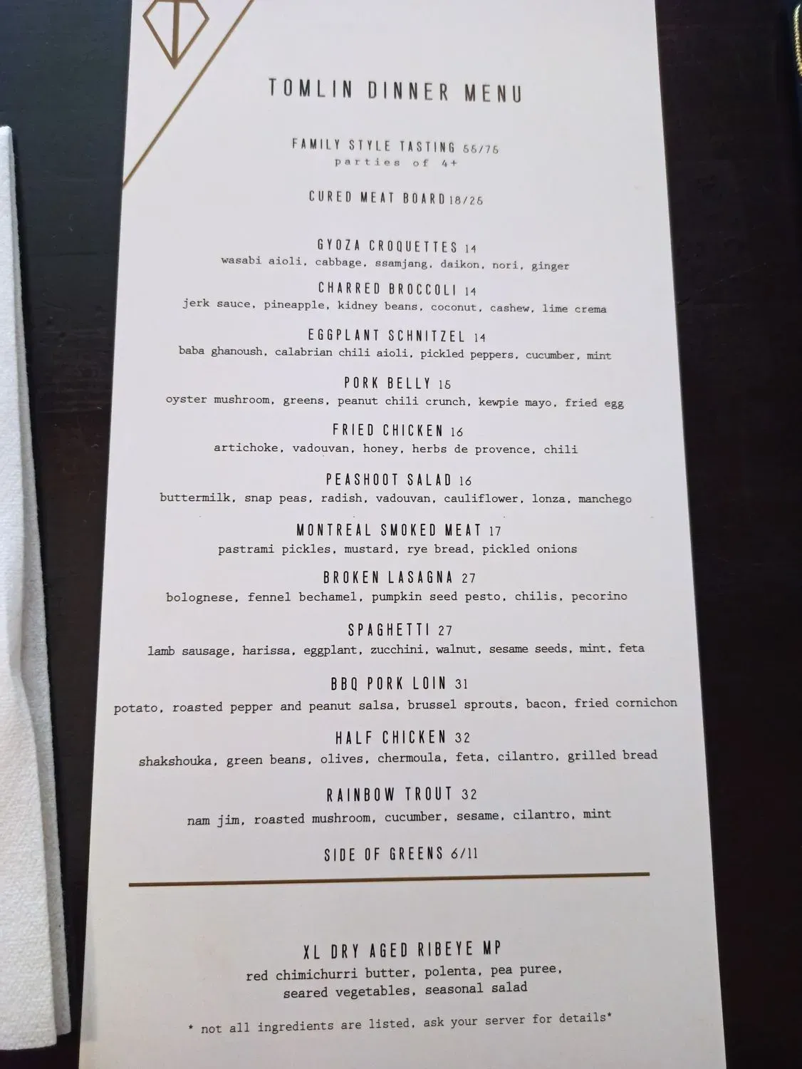 Menu 1