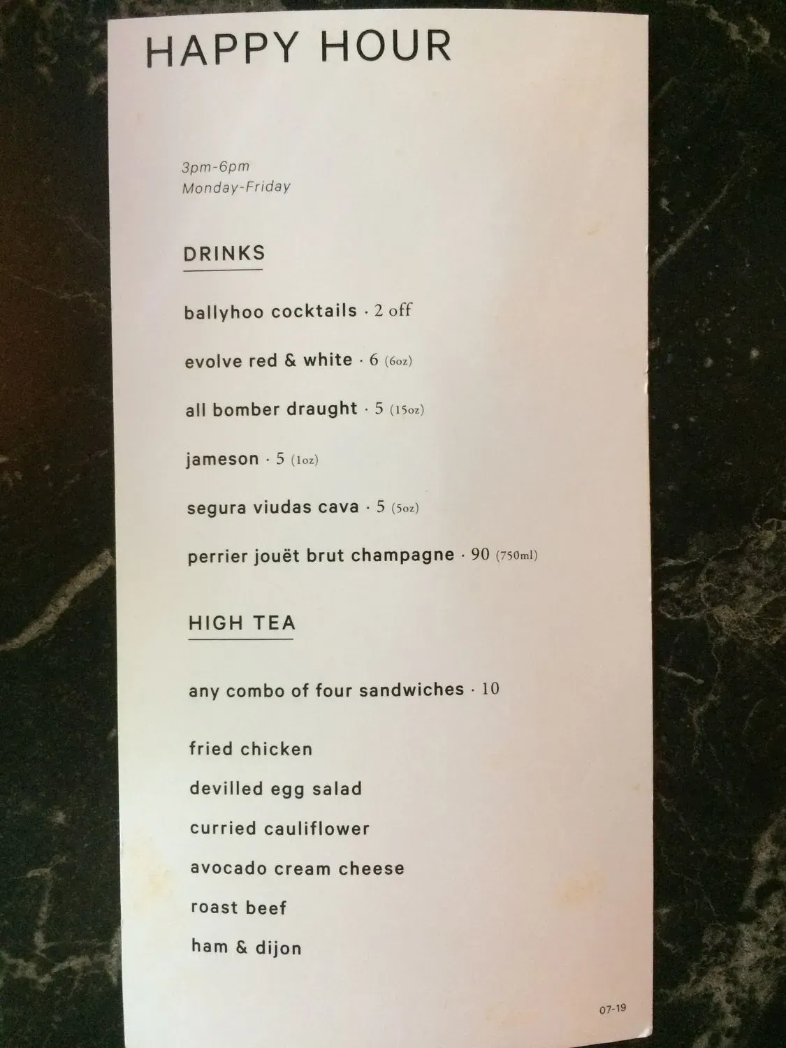 Menu 5