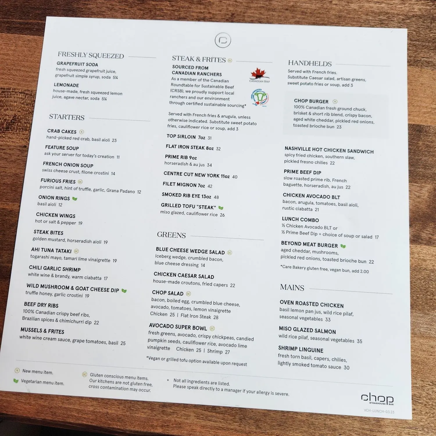 Menu 1