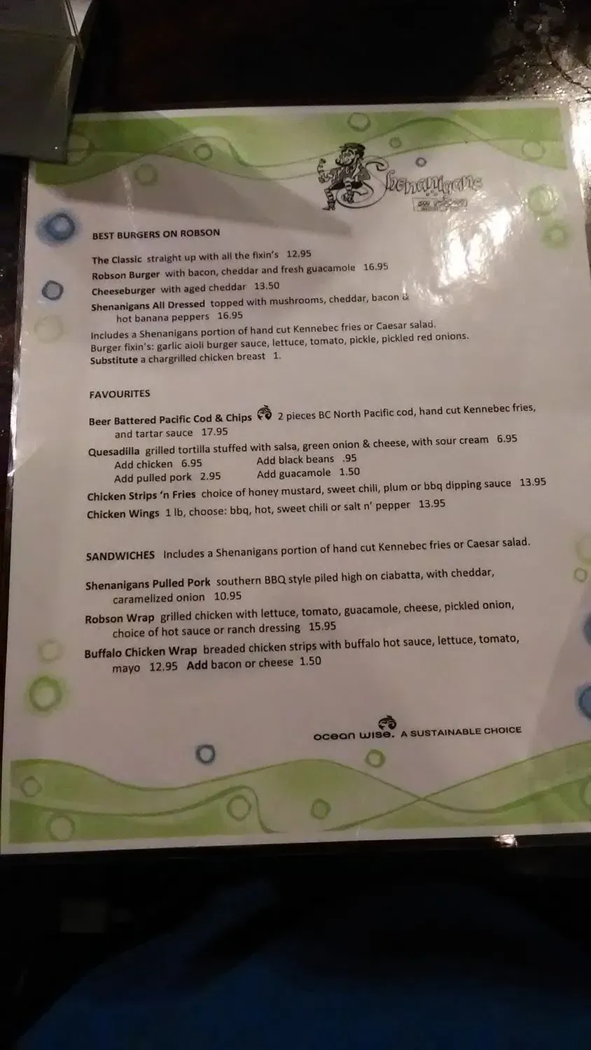 Menu 1