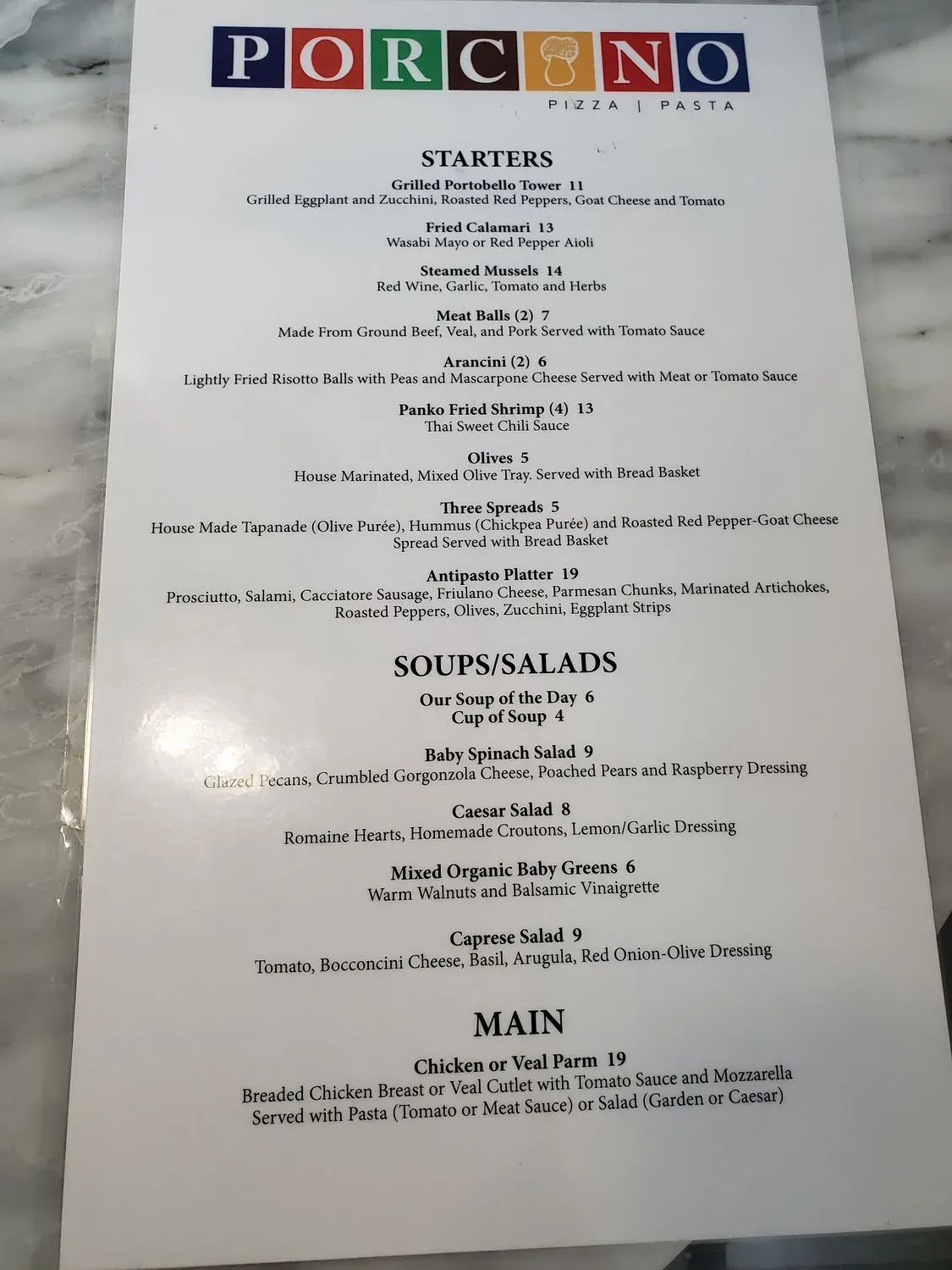 Menu 1