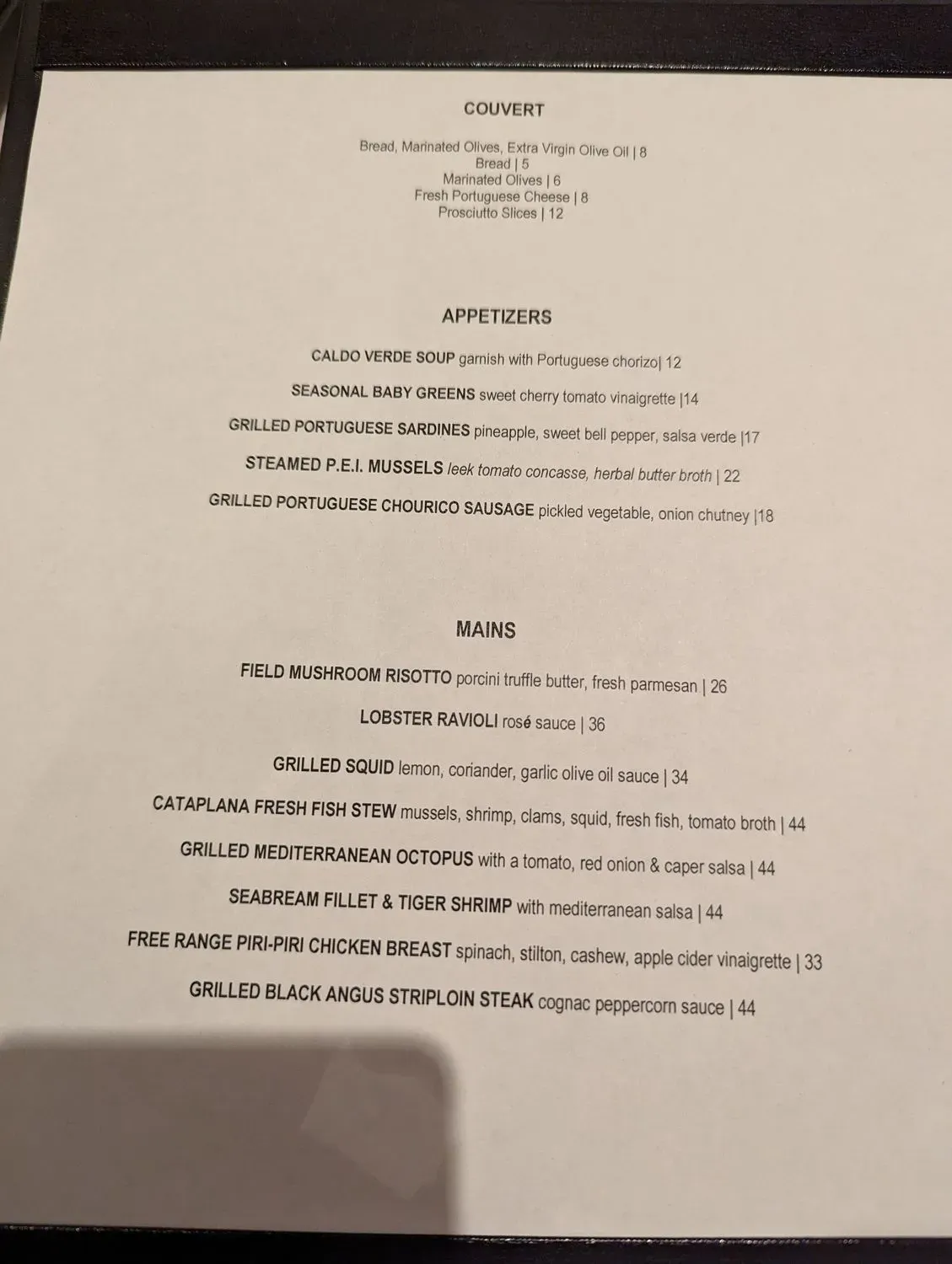 Menu 1