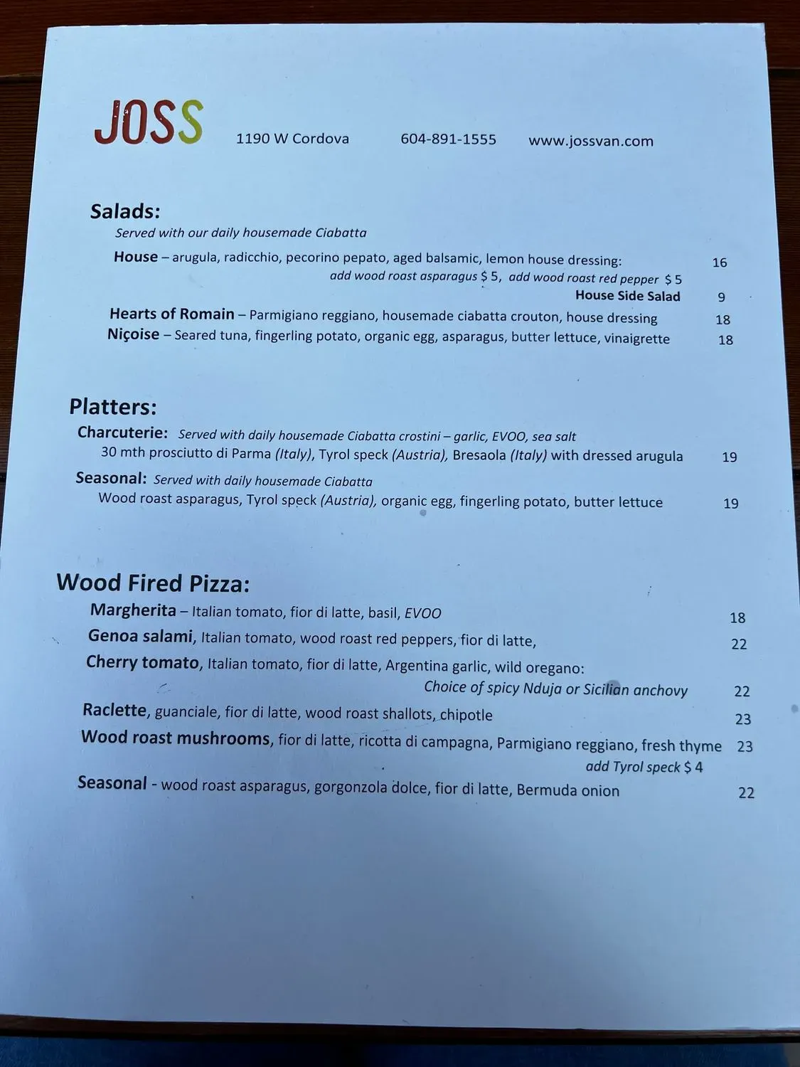 Menu 1