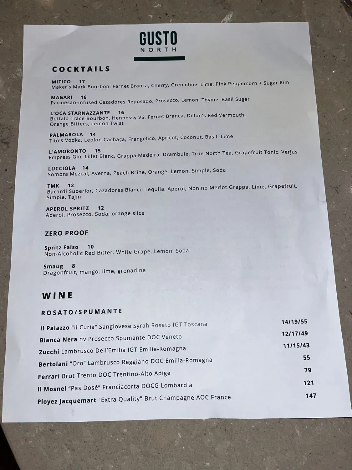 Menu 1