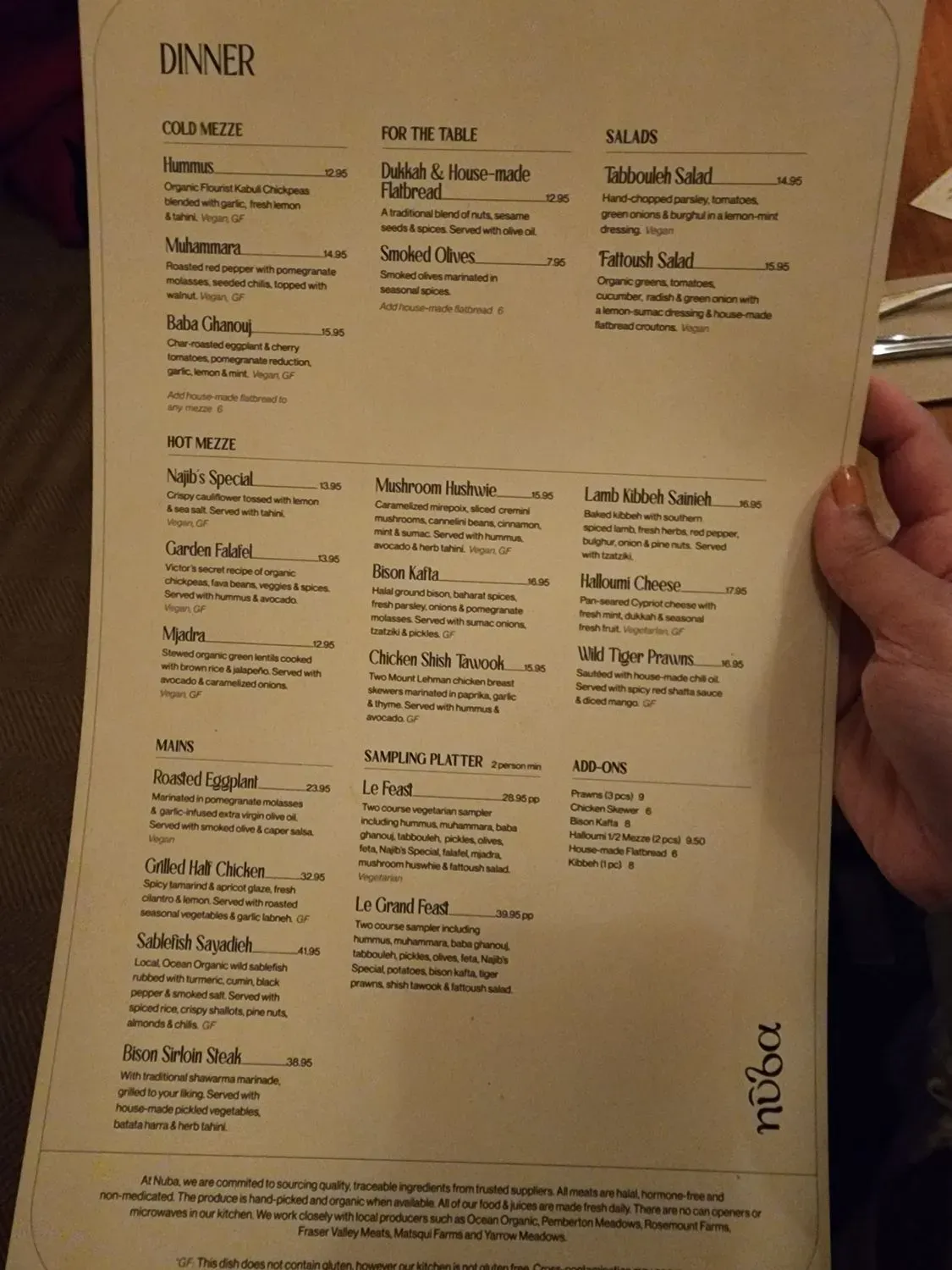 Menu 5