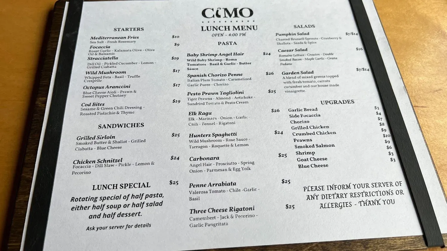 Menu 1