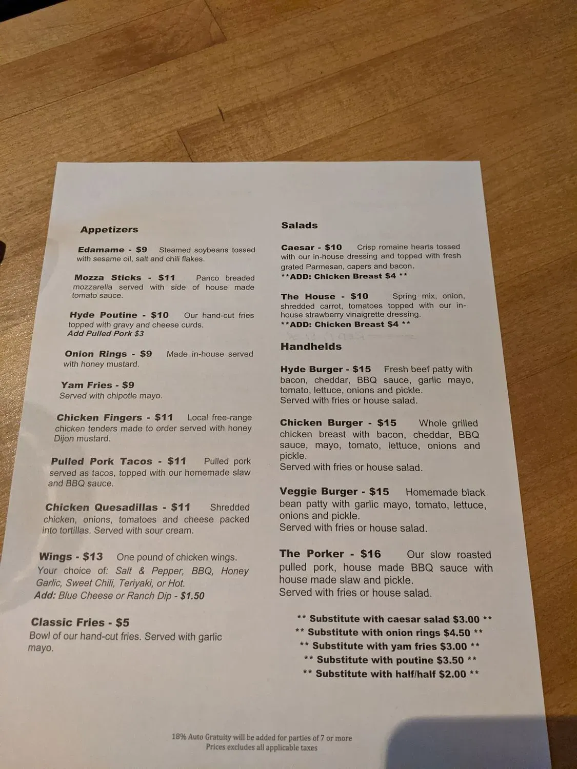 Menu 1