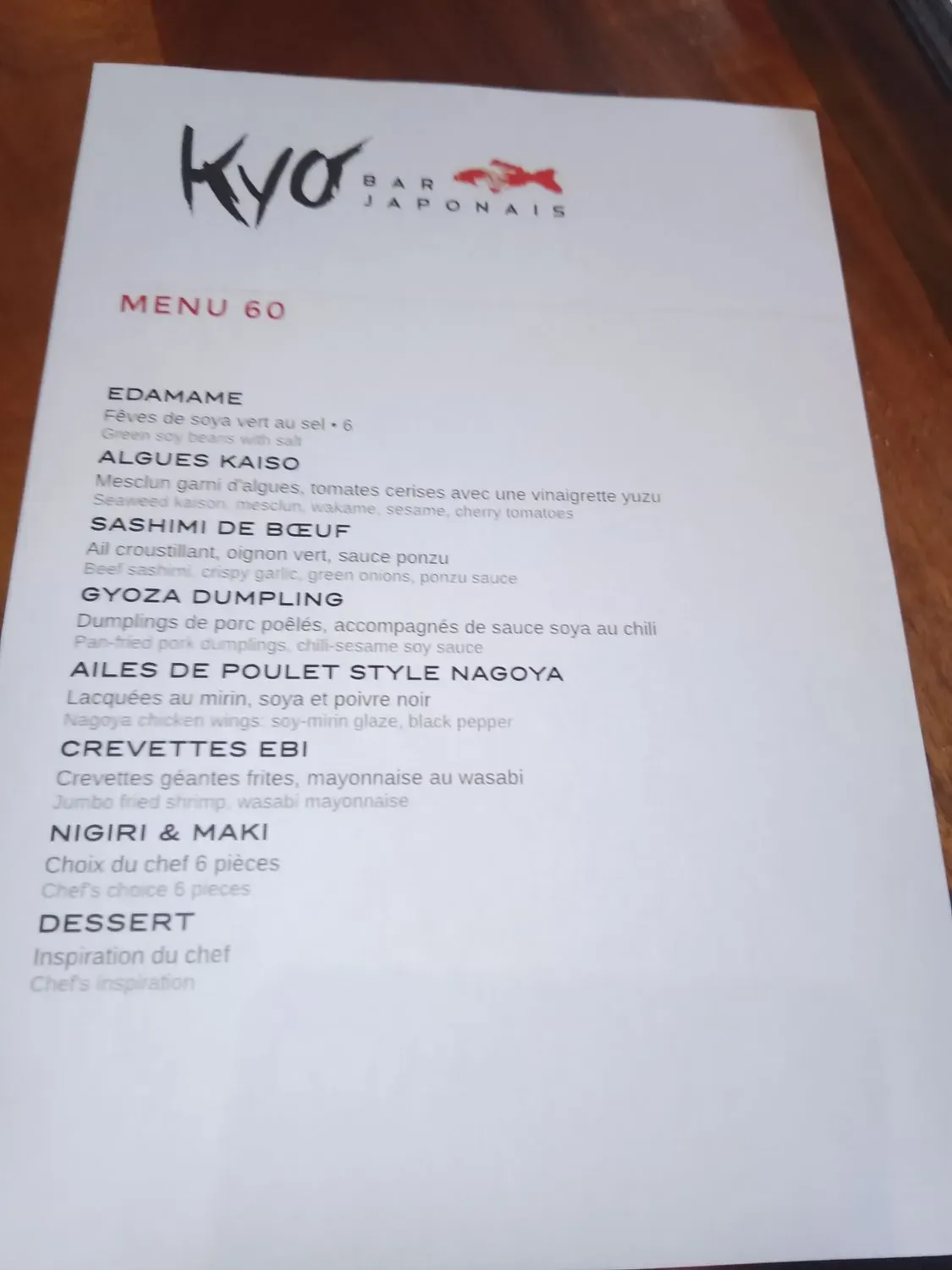 Menu 6