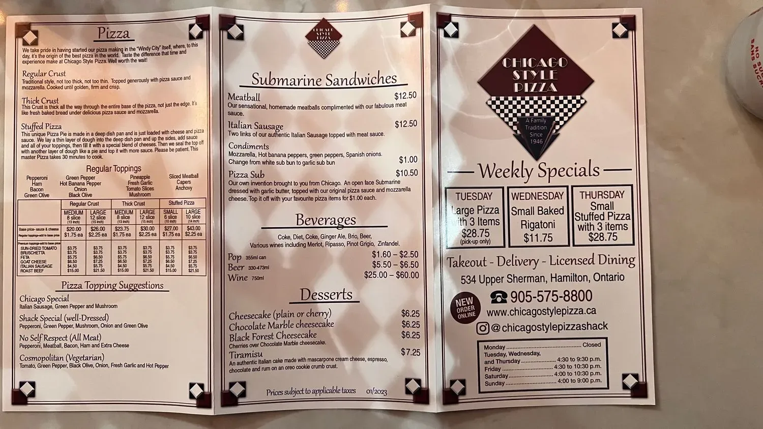 Menu 1