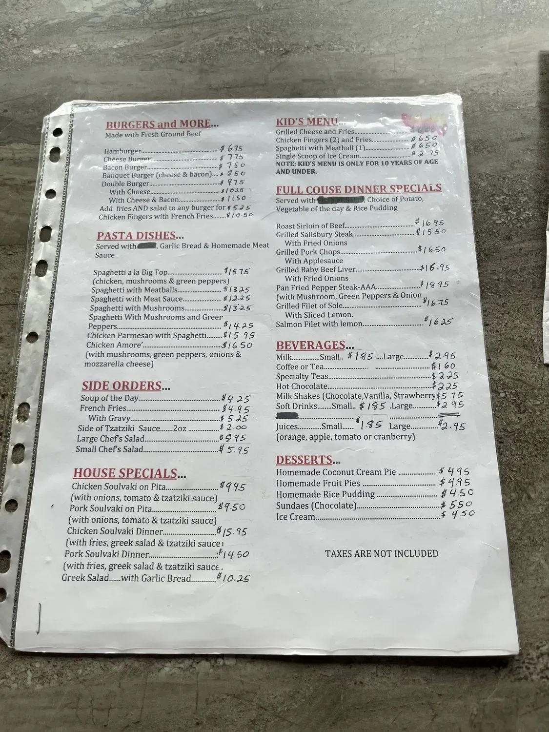 Menu 1