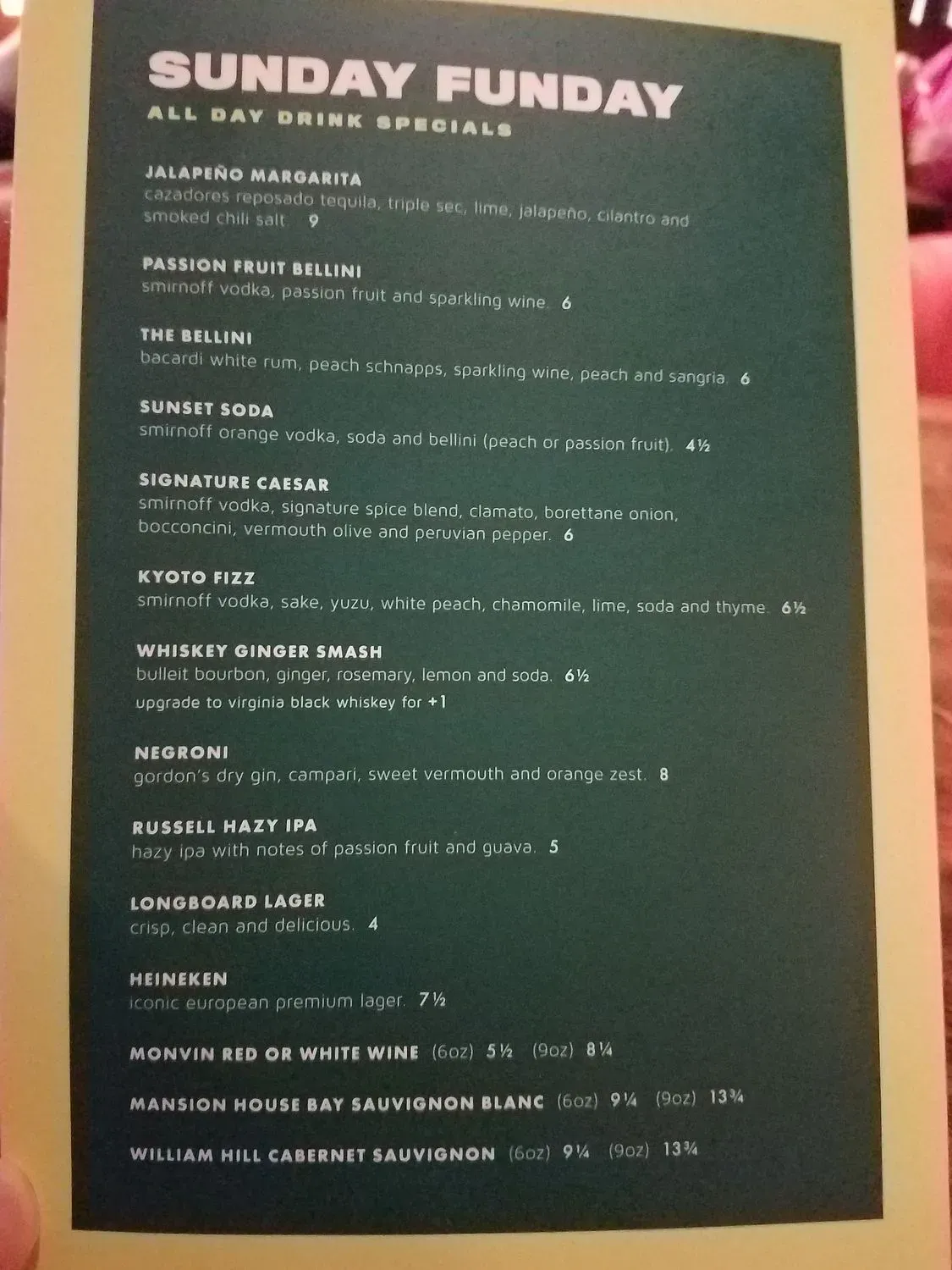 Menu 5