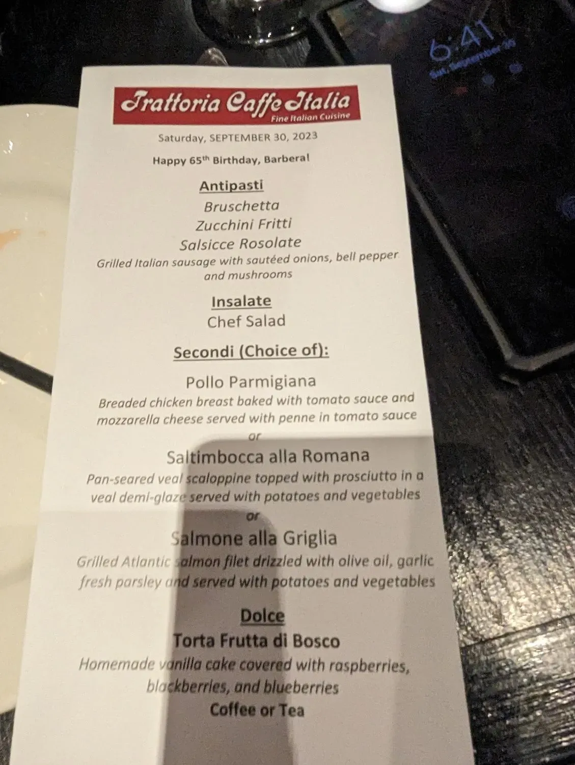 Menu 1