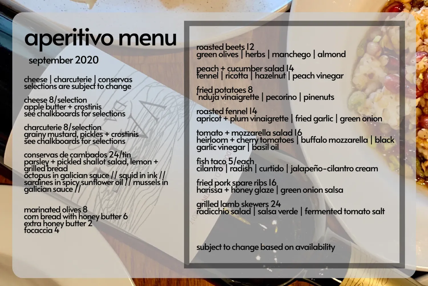 Menu 1