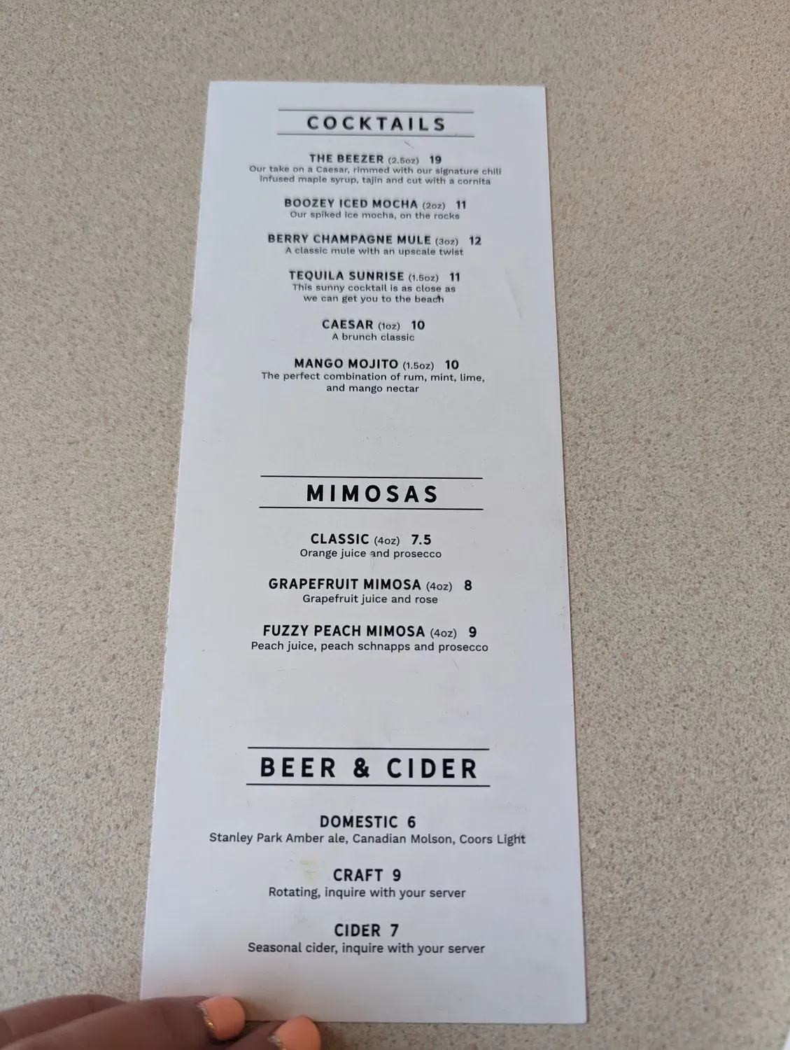 Menu 5