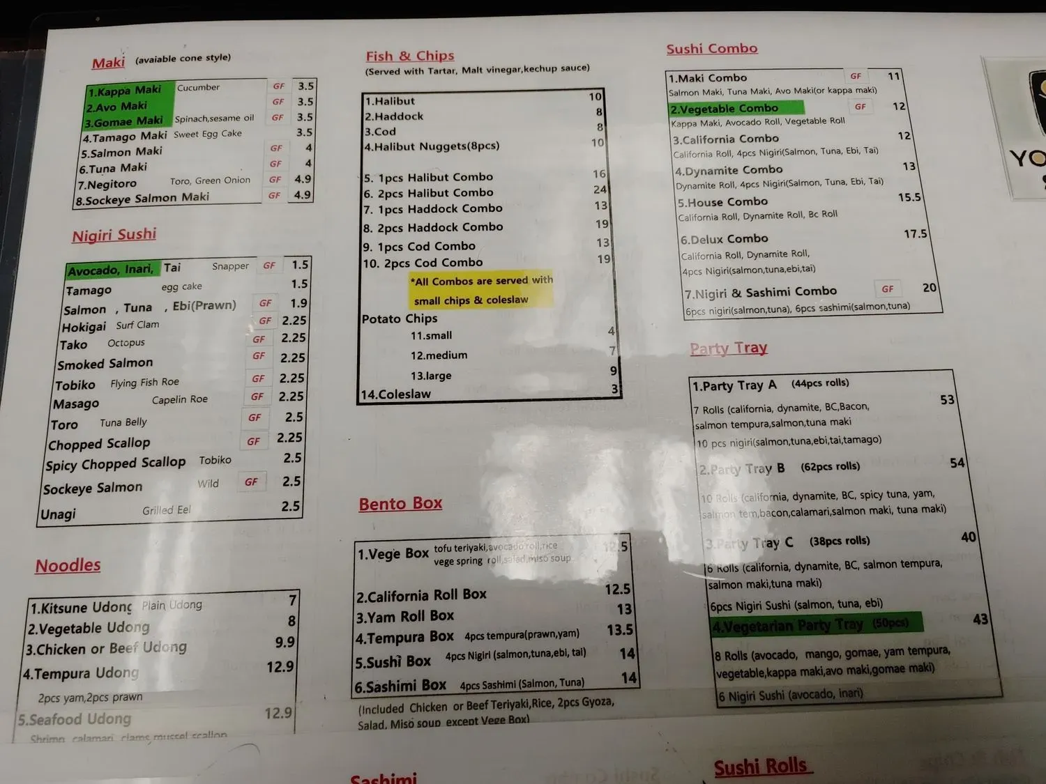 Menu 5