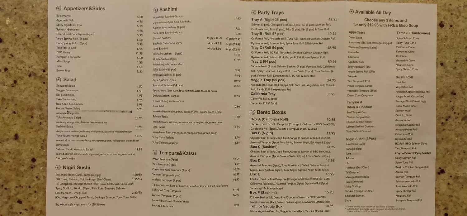 Menu 1