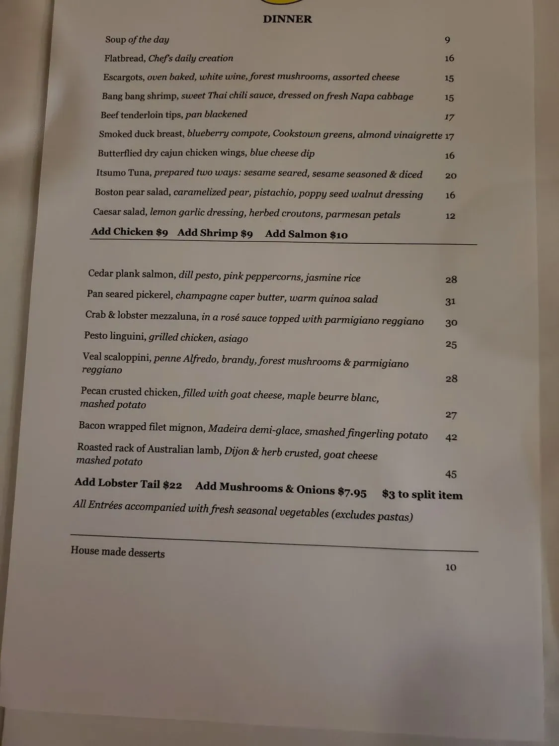 Menu 1