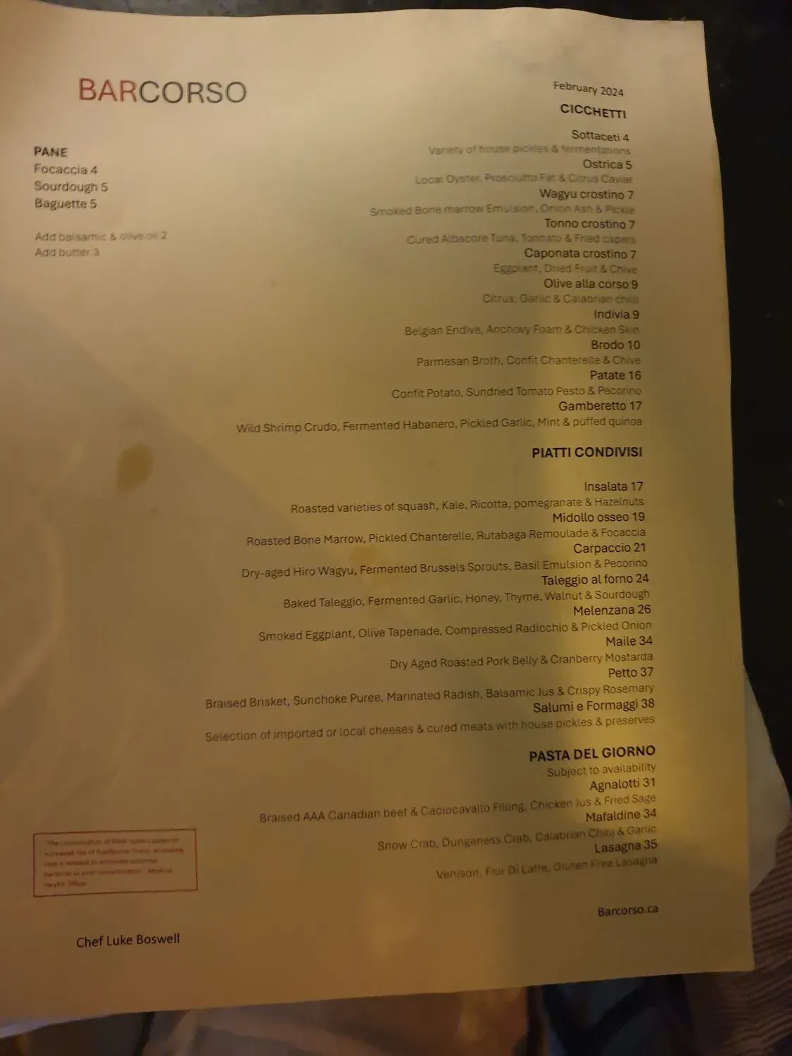 Menu 1