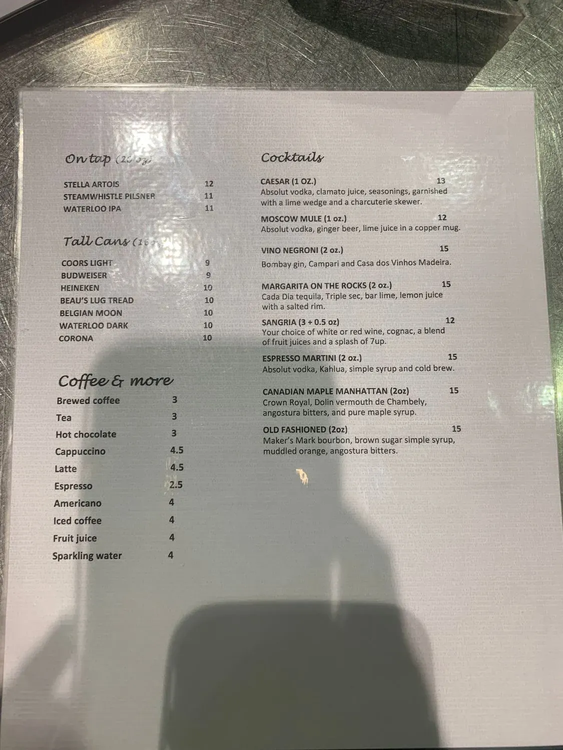 Menu 1