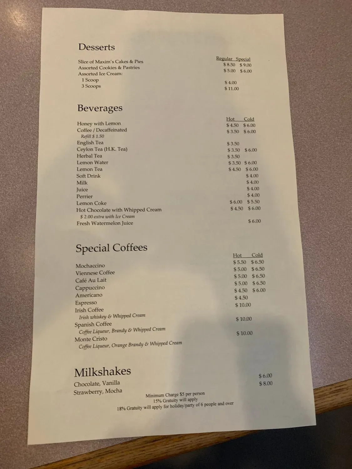 Menu 4