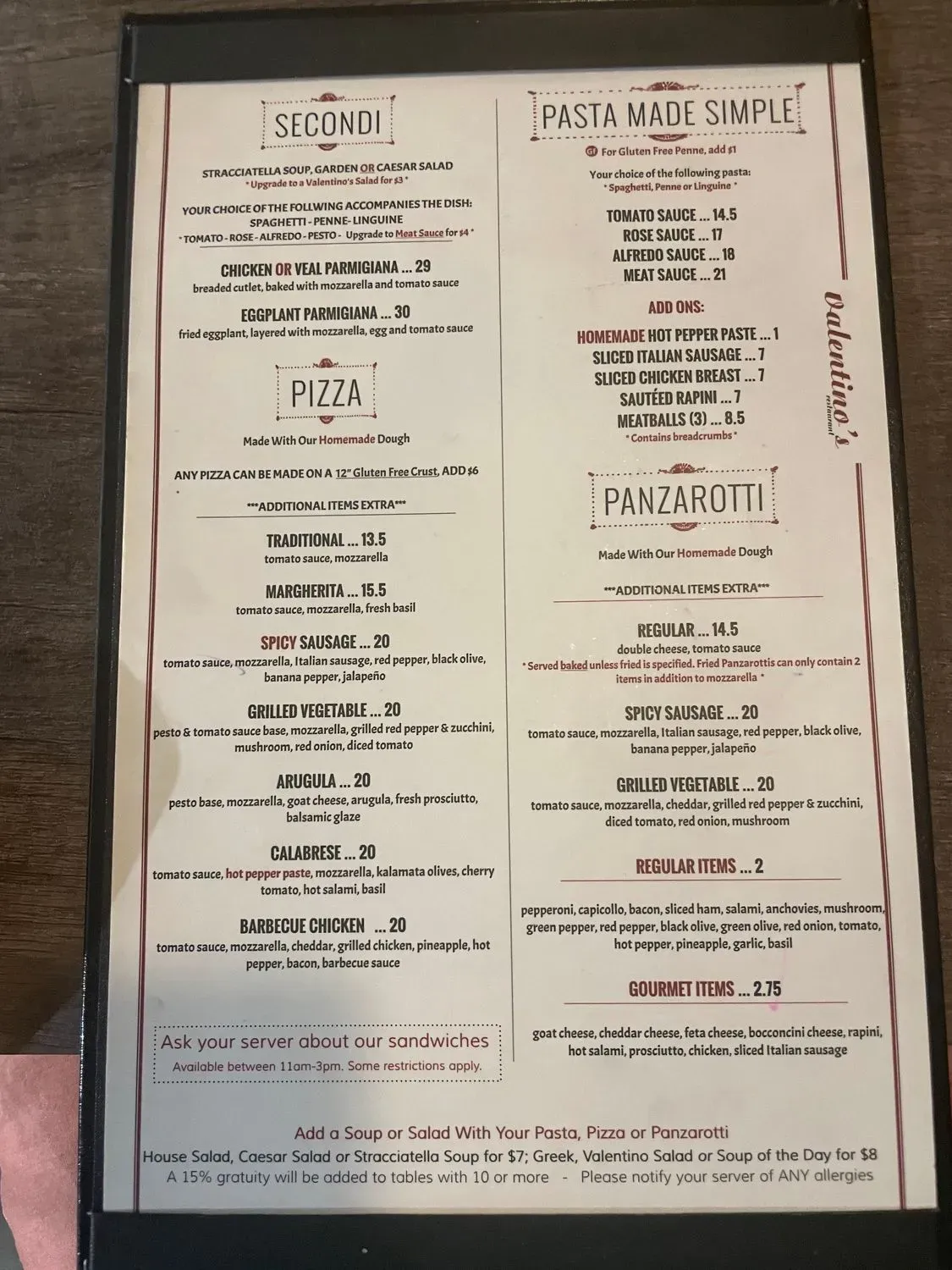 Menu 5