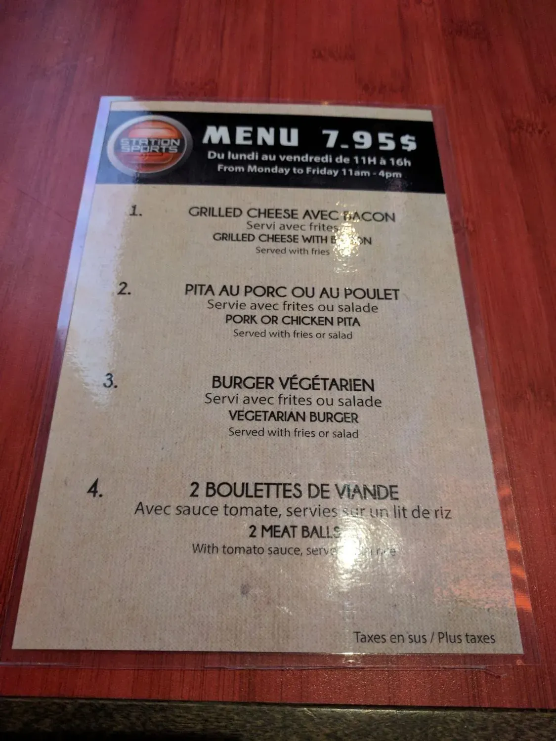 Menu 5