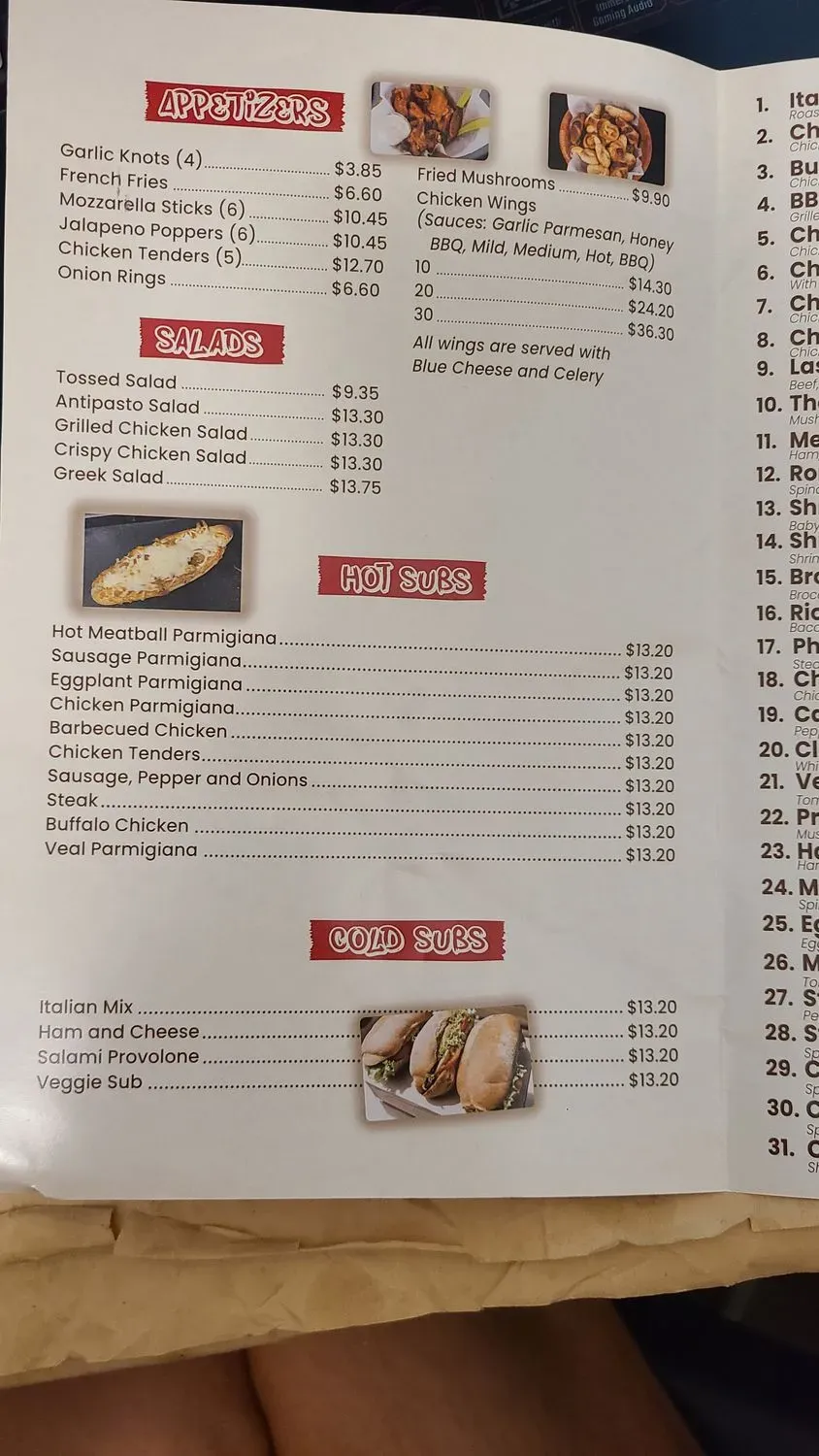 Menu 5