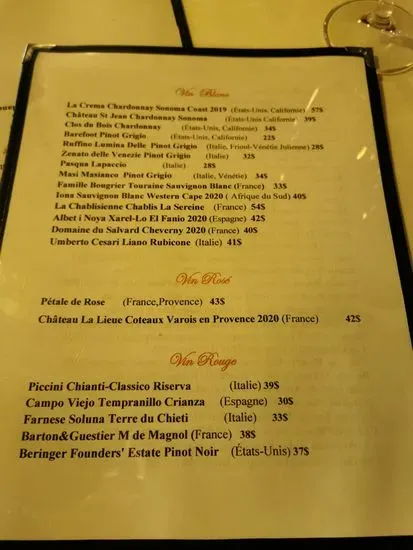 Menu 1