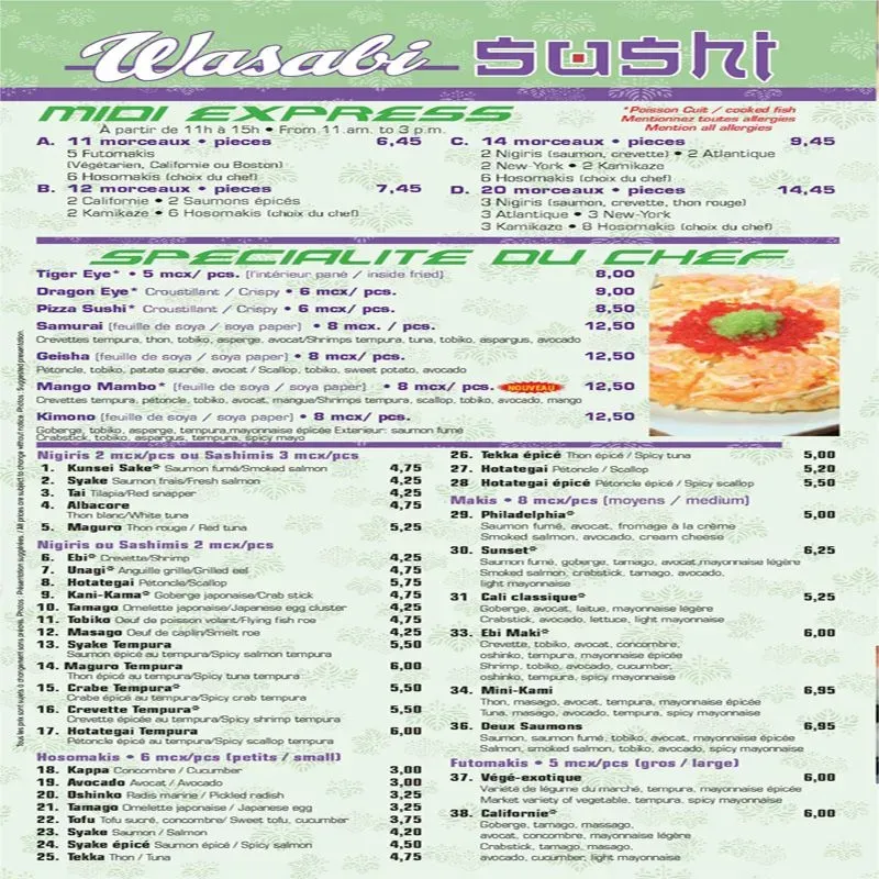 Menu 1