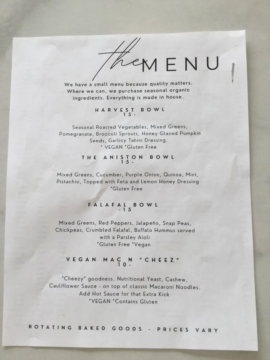 Menu 1