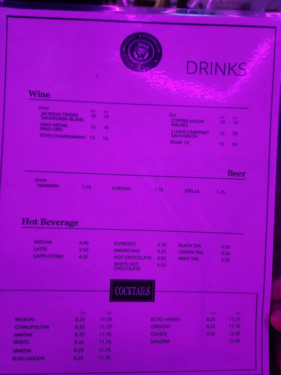 Menu 1