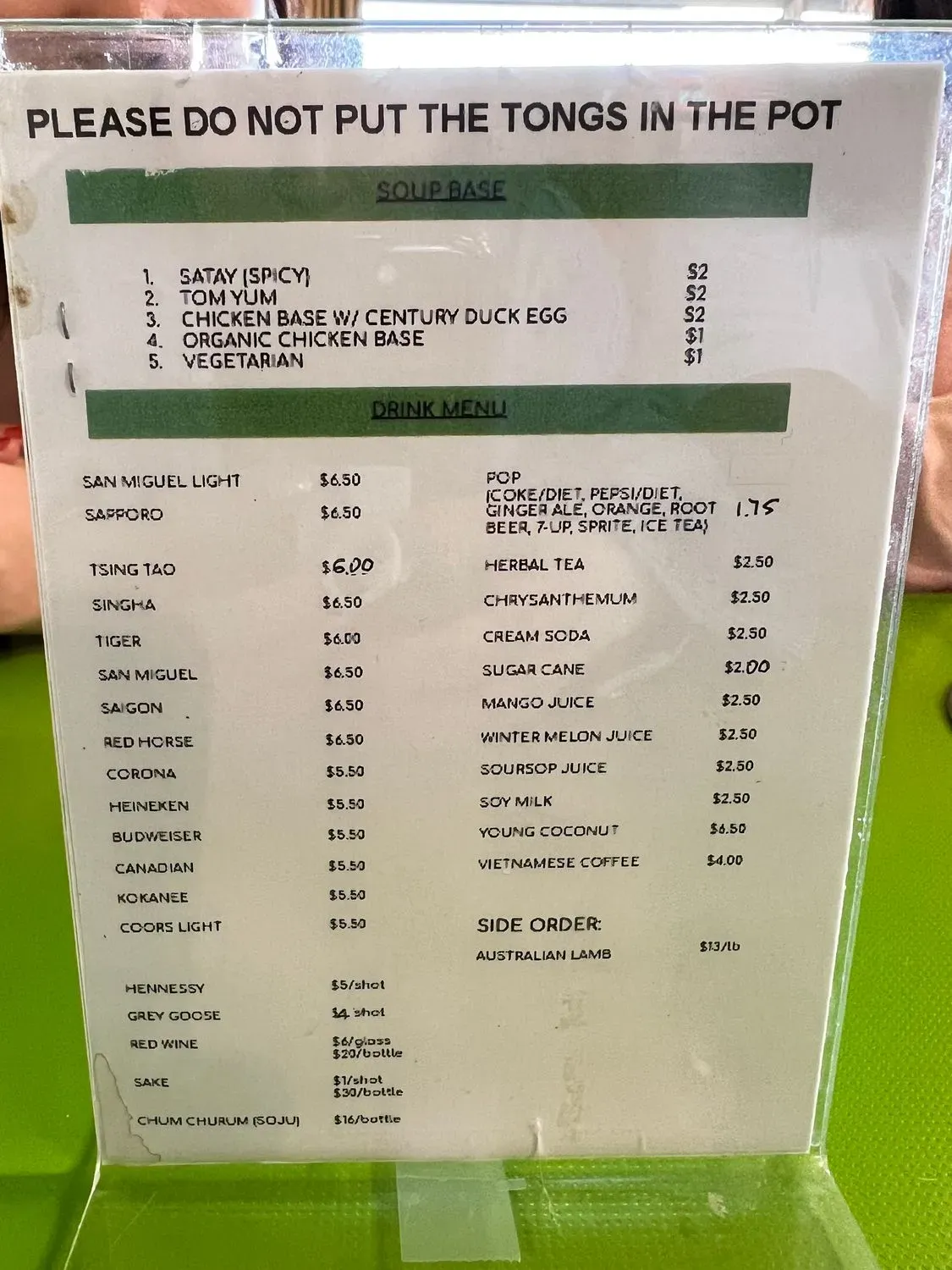 Menu 1