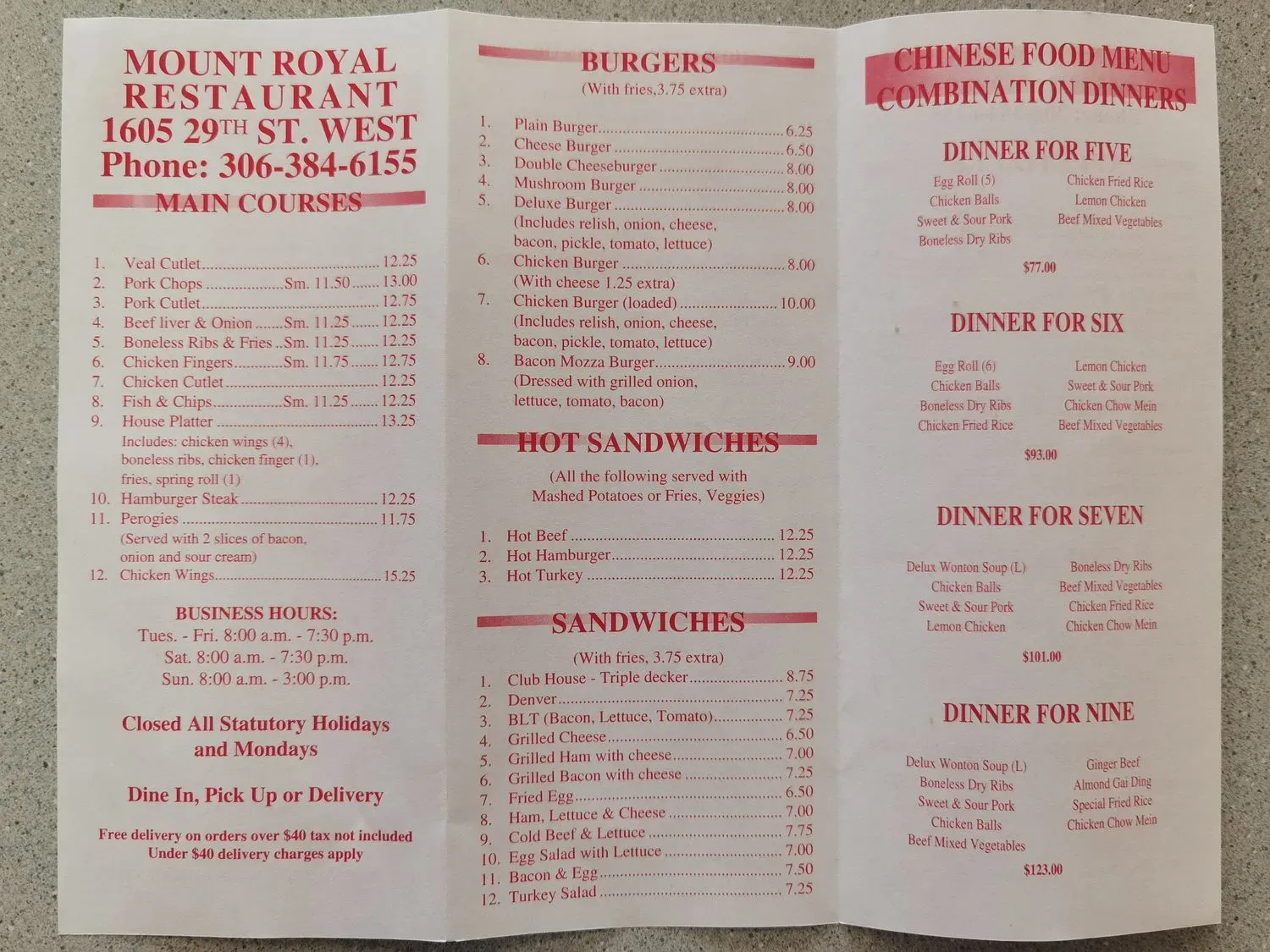 Menu 2