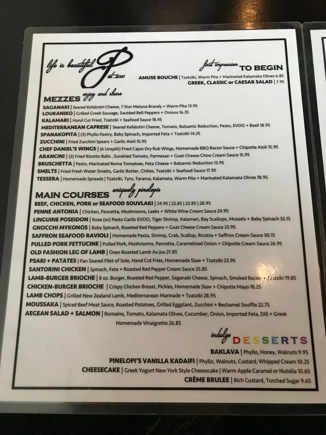 Menu 1