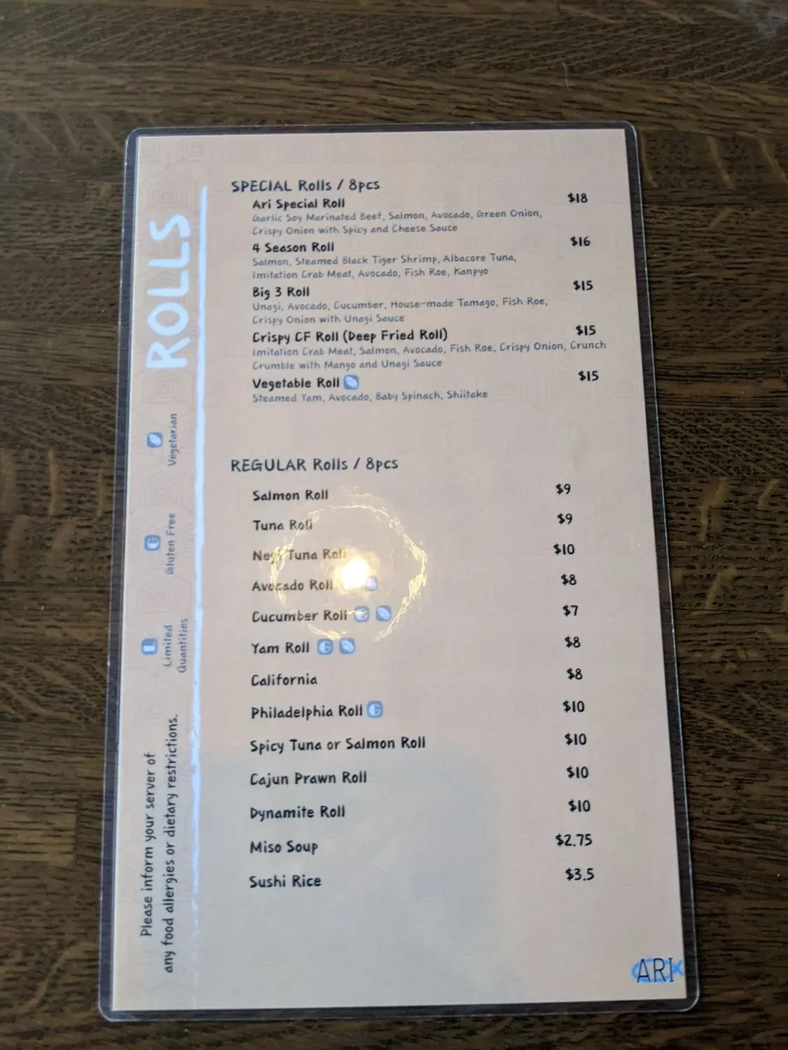 Menu 5