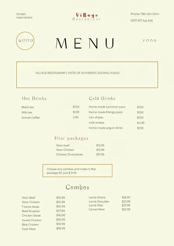 Menu 1