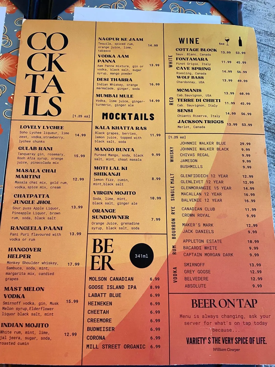 Menu 5