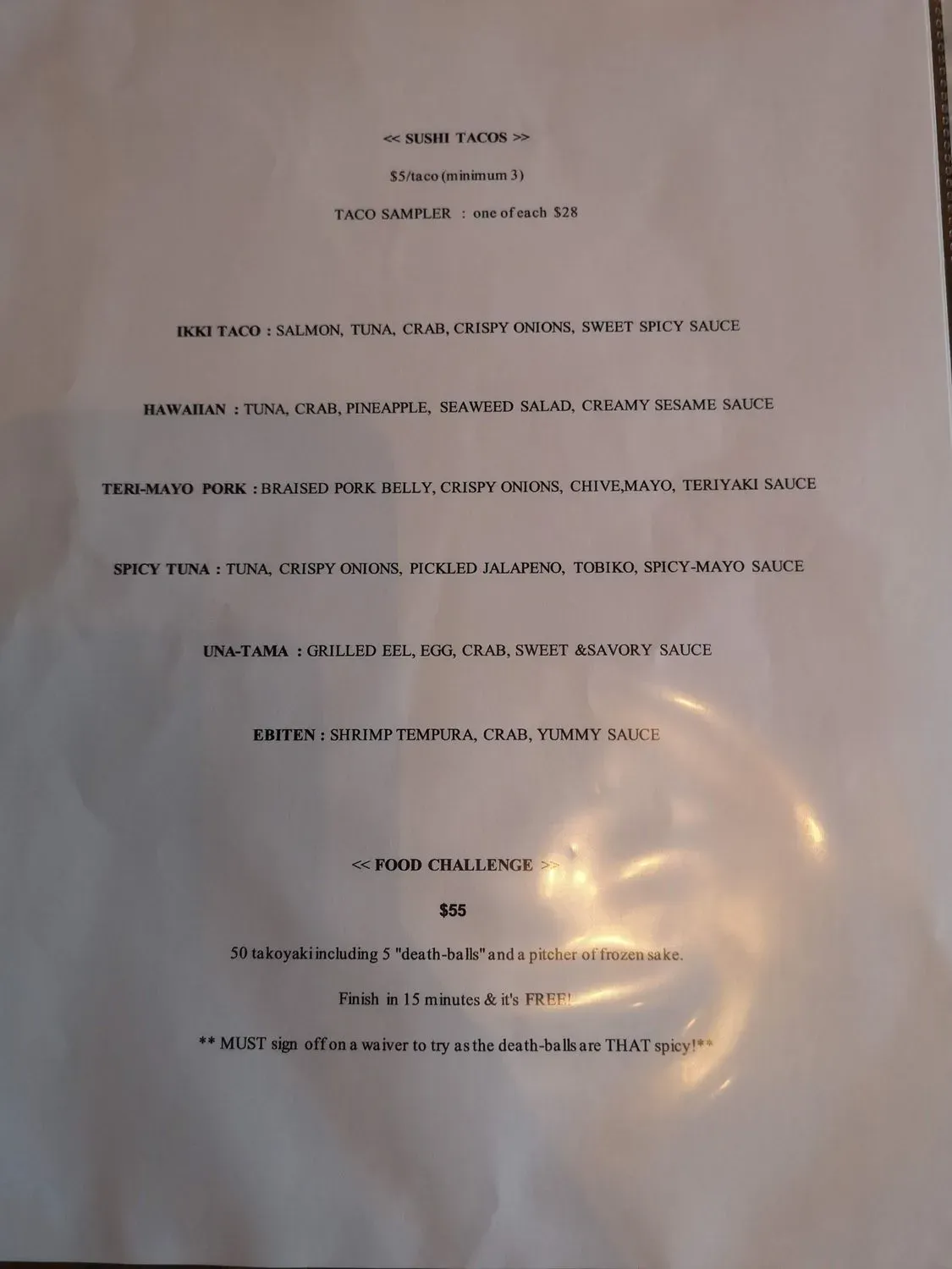 Menu 1