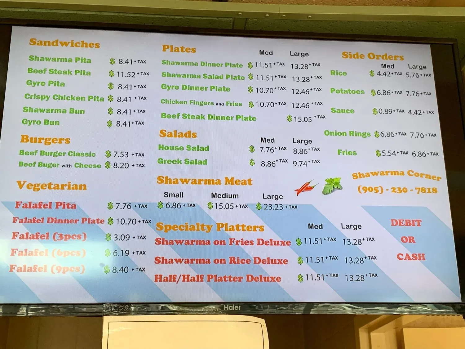 Menu 1