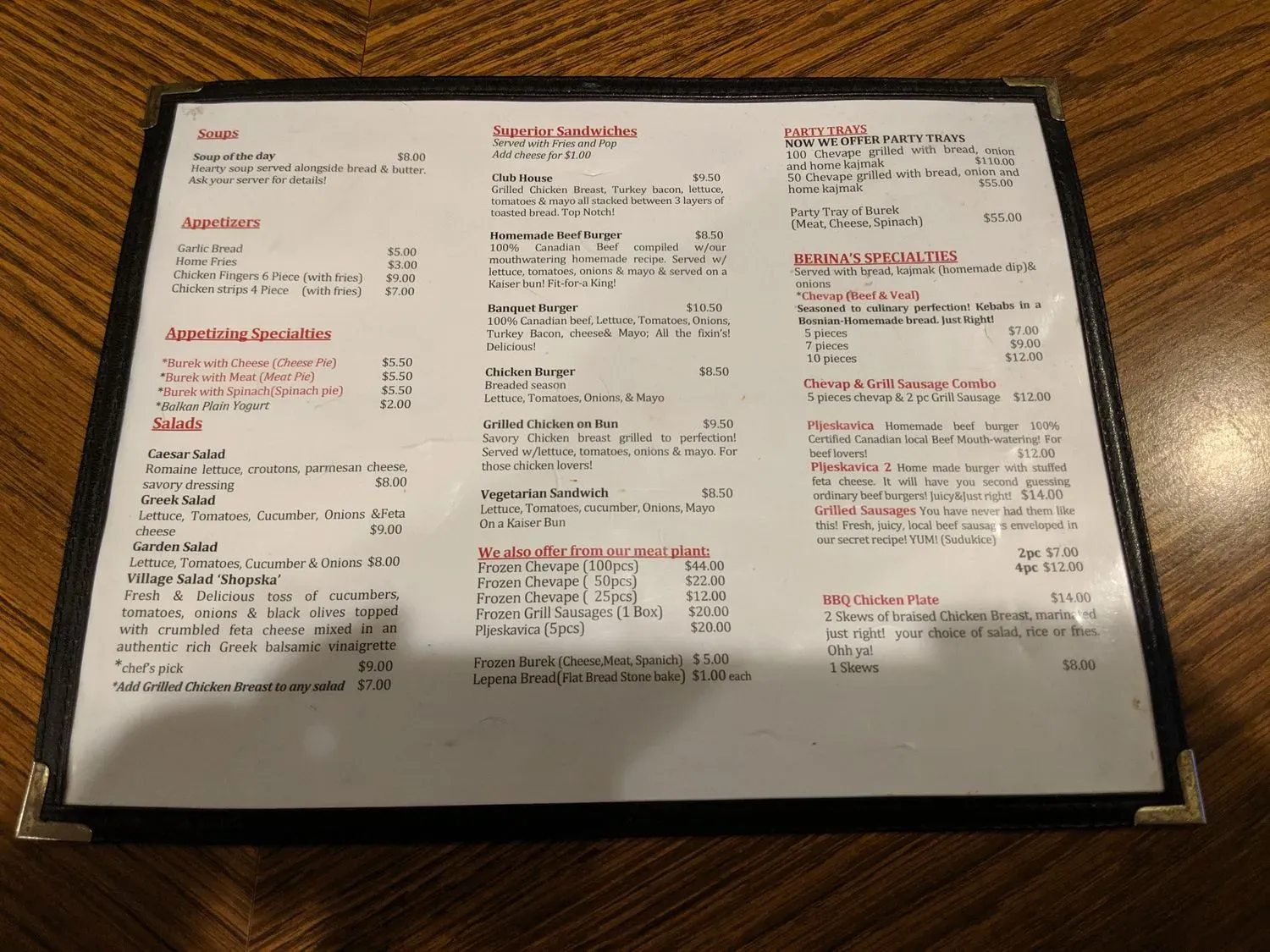 Menu 5