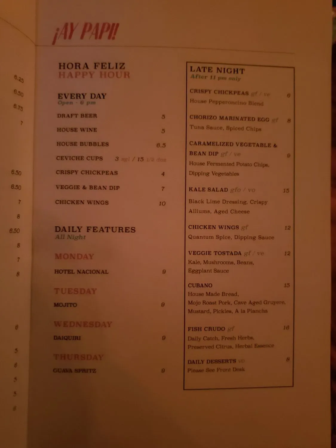 Menu 1