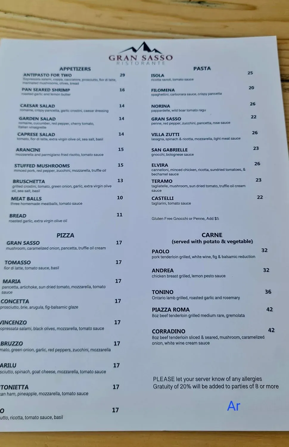 Menu 1